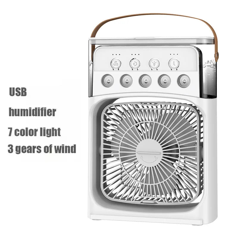 3-in-1 Portable Air Cooler Fan with LED Night Light & Humidifier | Cartly Kitchen