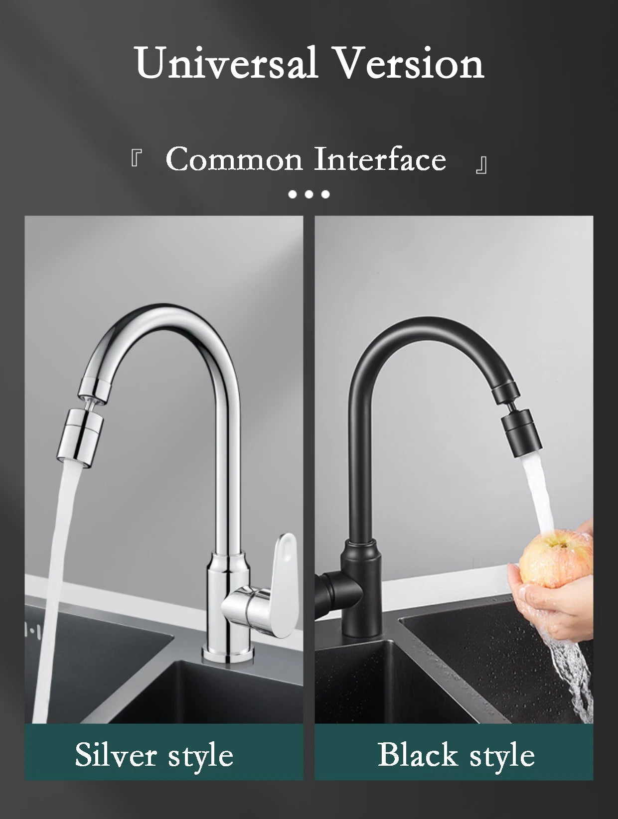 360° Universal Kitchen Faucet Aerator – Anti-Splash Rotatable Tap Nozzle | Cartly Kitchen