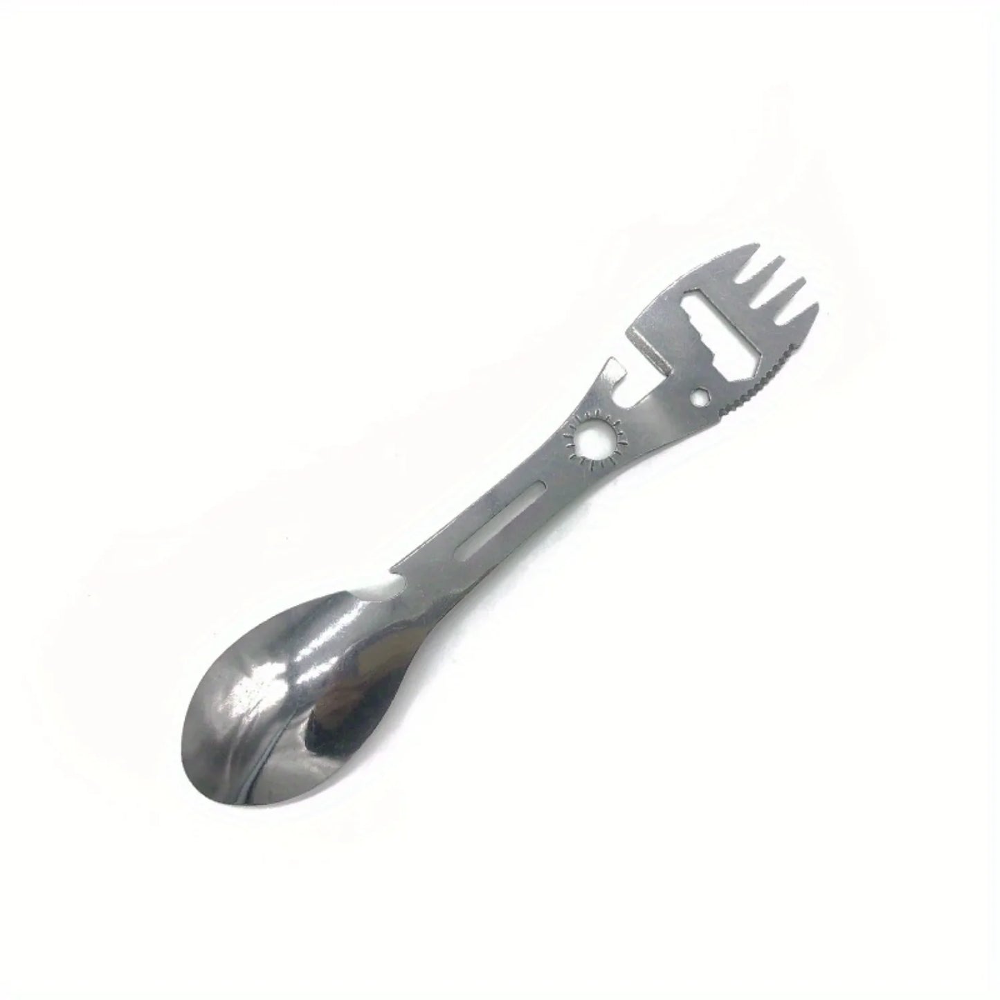 10-in-1 Stainless Steel Multi-Tool Spork Set – Portable Utensil with Spoon, Can Opener & More | Cartly Kitchen