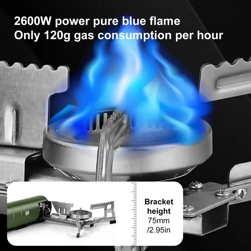 Portable 2600W Metal Camping Stove – Compact Lightweight Outdoor Burner with Storage Bag | Cartly Kitchen