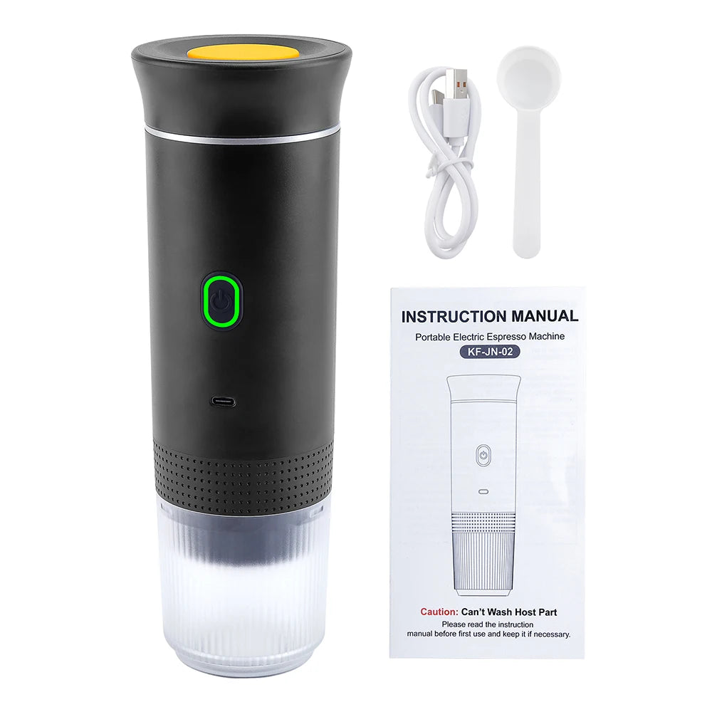 Portable Wireless Electric Espresso Coffee Machine – 3-in-1 Capsule & Powder Maker for Travel, Car & Home | Cartly Kitchen