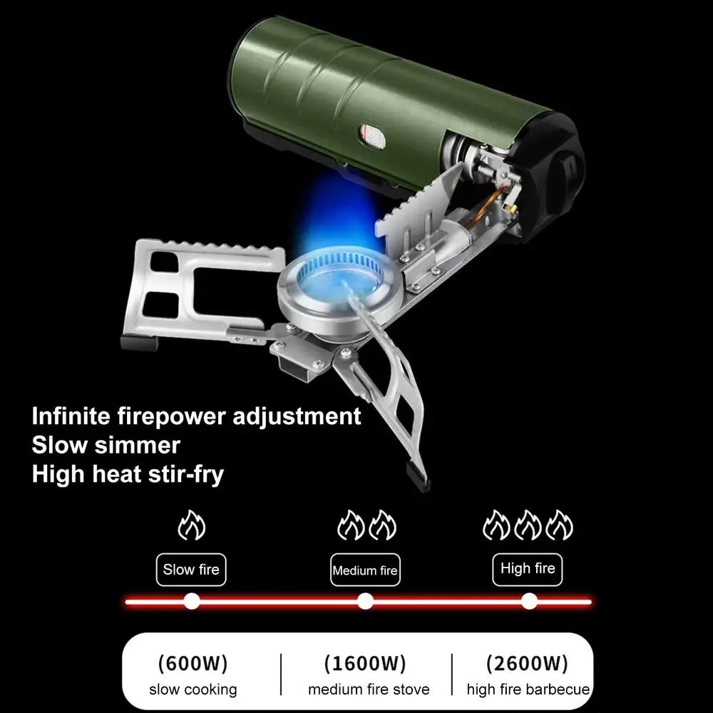 Portable 2600W Metal Camping Stove – Compact Lightweight Outdoor Burner with Storage Bag | Cartly Kitchen