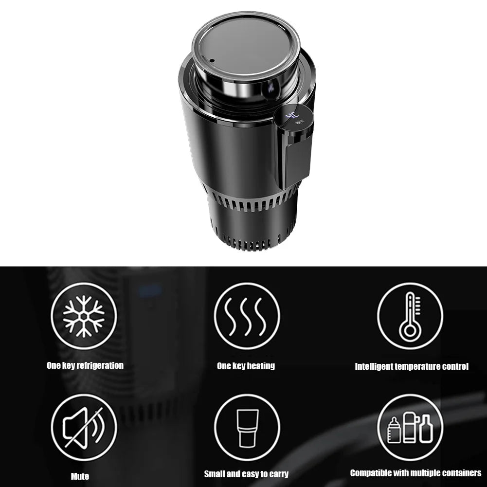 2-in-1 Smart Car Cup Holder – Heating & Cooling Mug Holder with Touch Screen | Cartly Kitchen