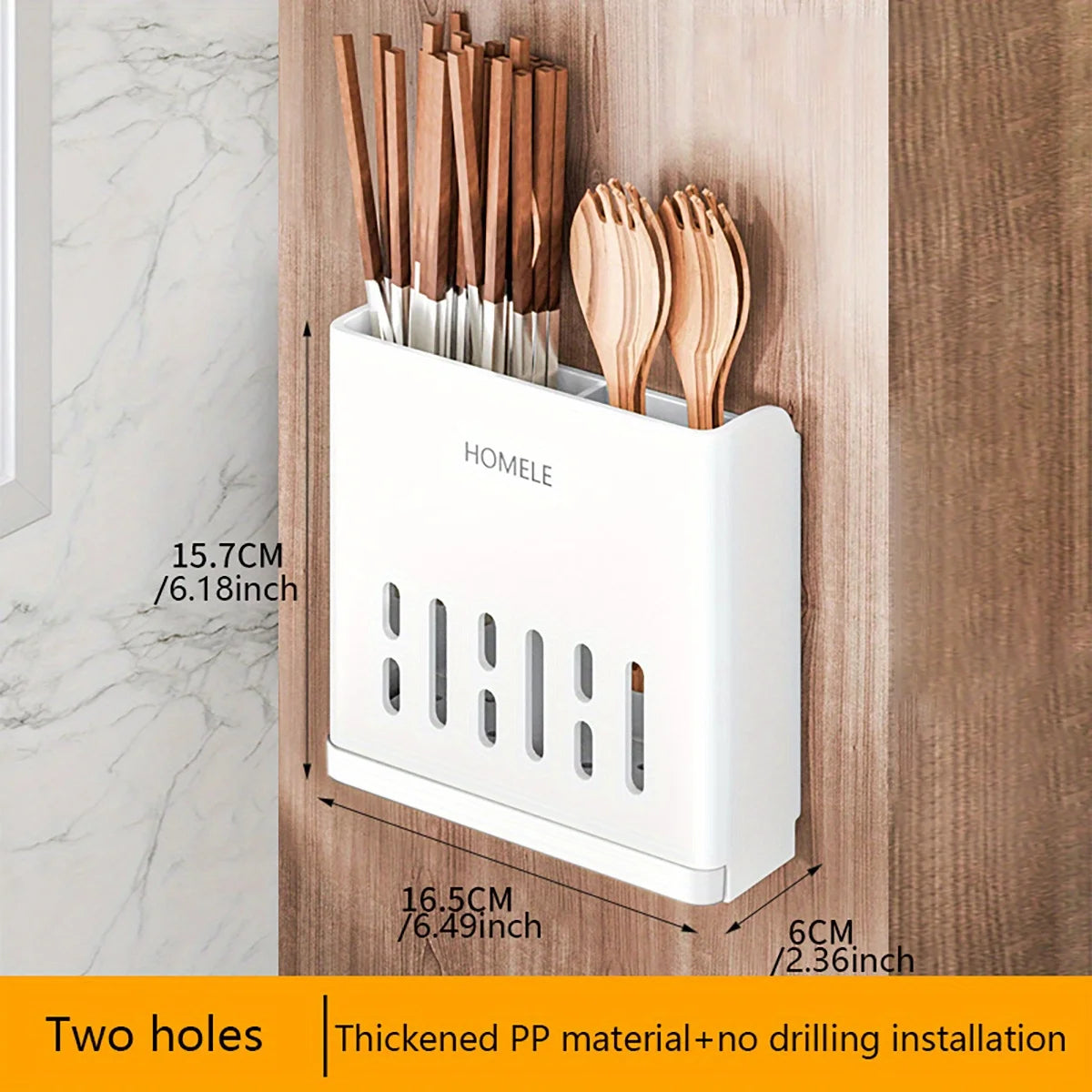 Flatware Organizer with Drain Base – Multifunctional Utensil & Chopsticks Holder | Cartly Kitchen
