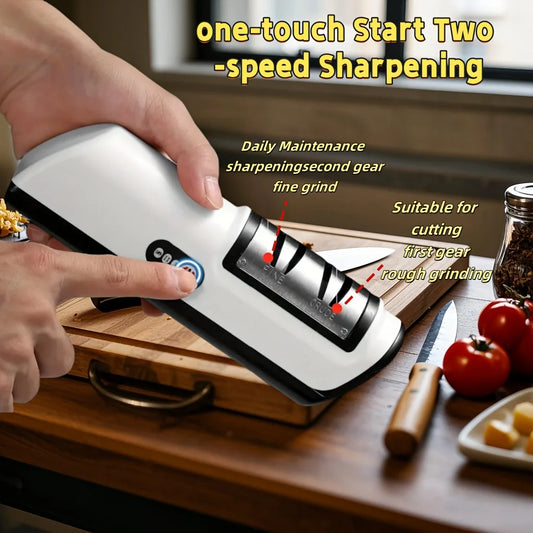 Multifunctional Electric Knife Sharpener – 4-Gear Professional Kitchen Tool | Cartly Kitchen