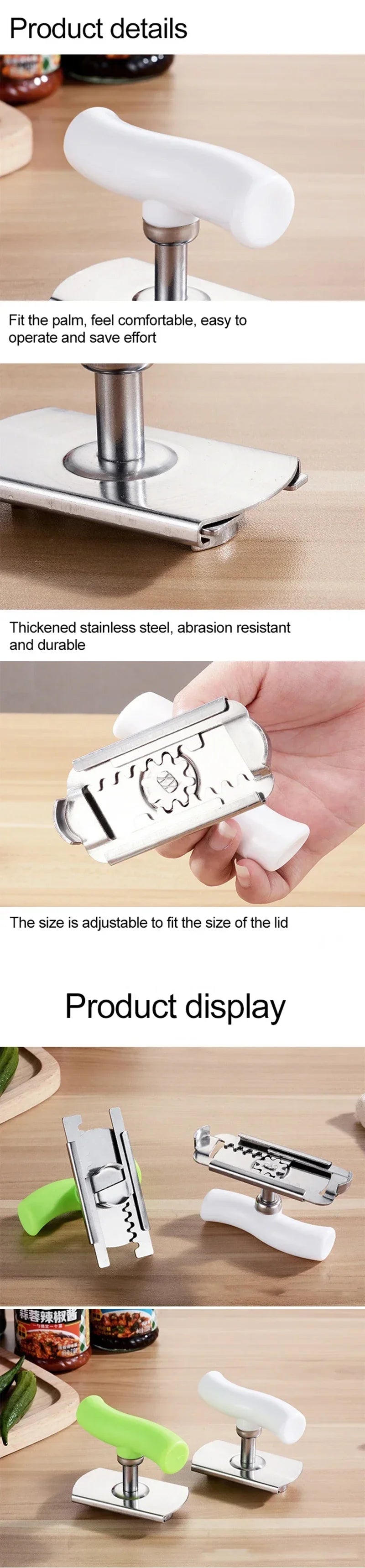 Adjustable Stainless Steel Jar & Bottle Cap Opener – Multi-Function Kitchen Gadget | Cartly Kitchen