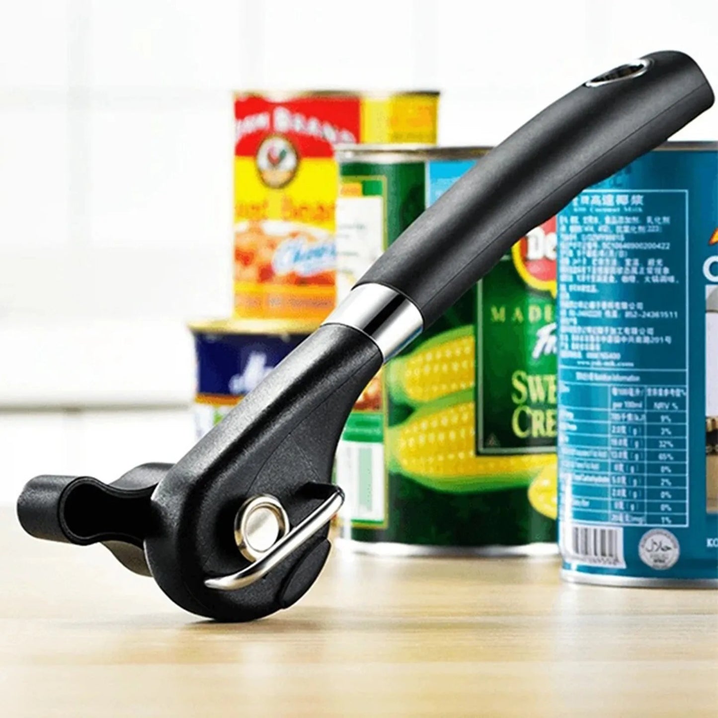 Multifunctional Handheld Stainless Steel Can Opener – Safe Side Cut & Smooth Edge | Cartly Kitchen