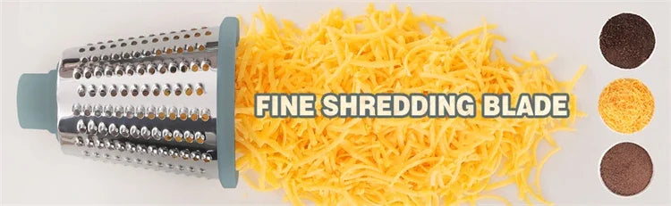 3-in-1 Rotary Cheese & Vegetable Grater with Nut Grinder – Manual Kitchen Slicer | Cartly Kitchen