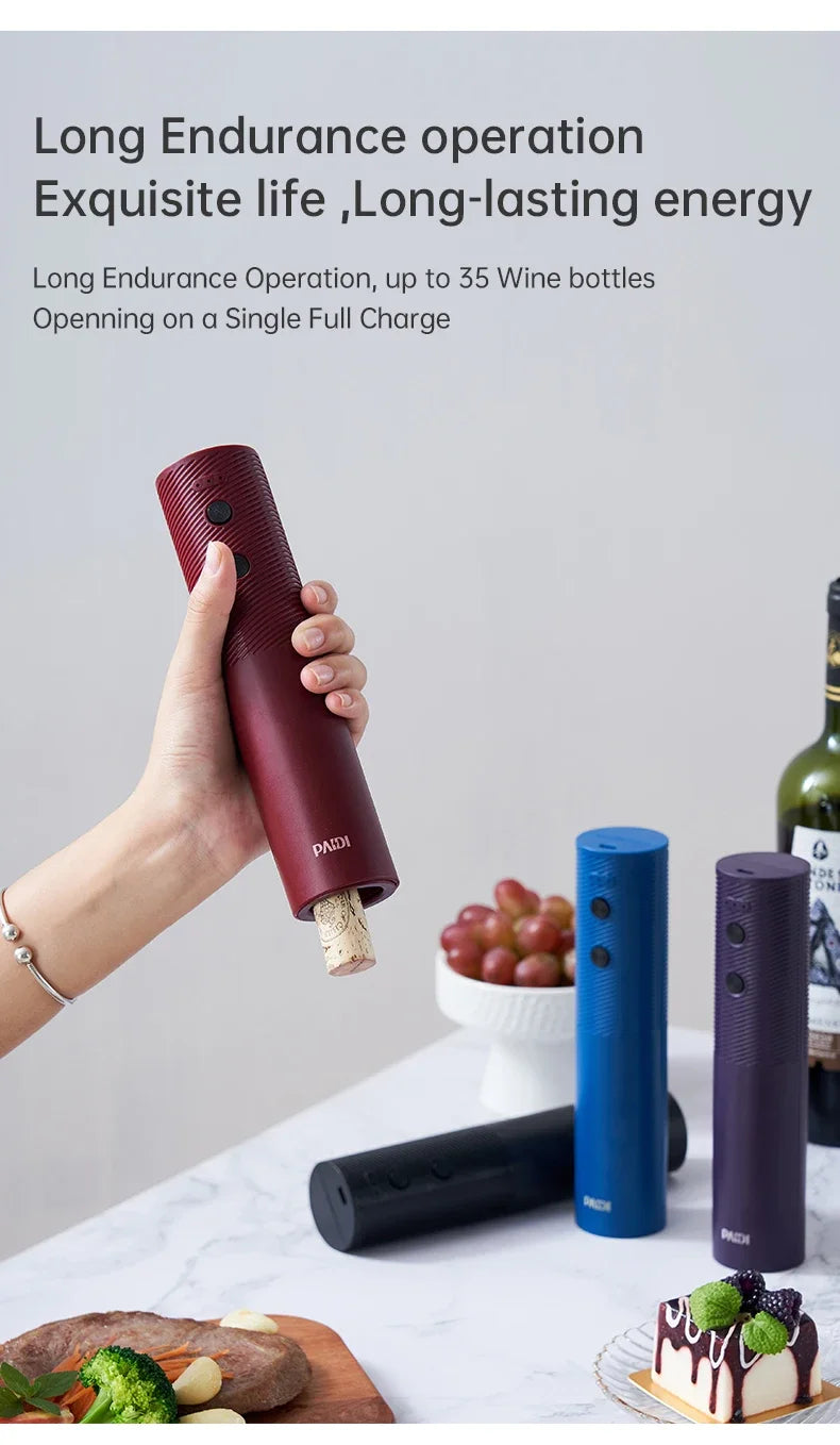 USB Rechargeable Electric Wine Opener – Automatic Corkscrew Bottle Opener | Cartly Kitchen