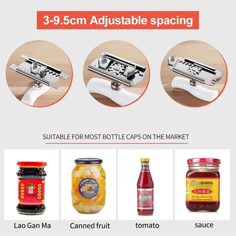 Adjustable Stainless Steel Jar & Bottle Cap Opener – Multi-Function Kitchen Gadget | Cartly Kitchen
