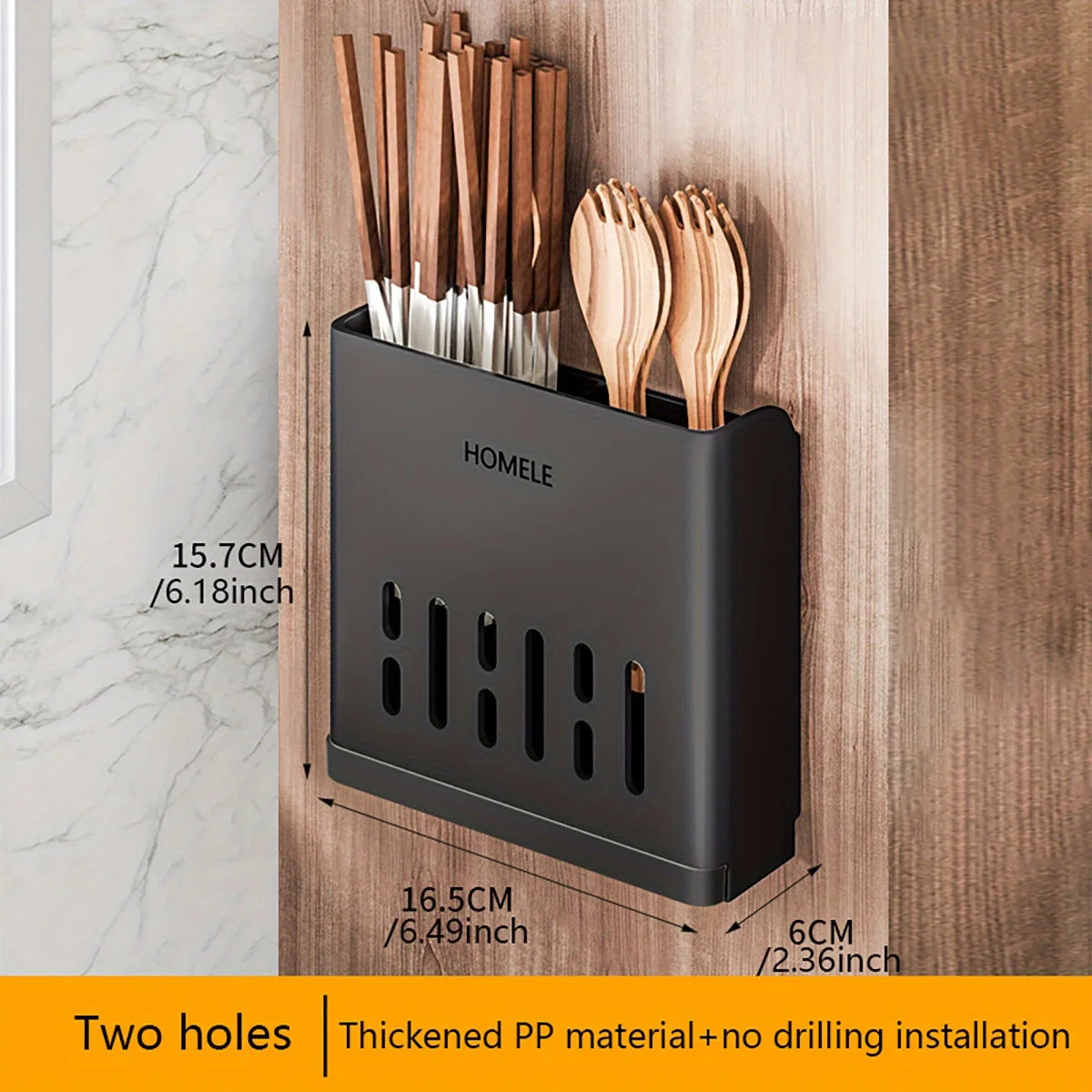 Flatware Organizer with Drain Base – Multifunctional Utensil & Chopsticks Holder | Cartly Kitchen