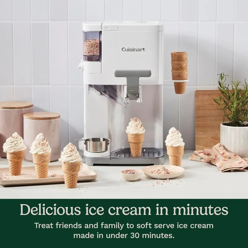 Cuisinart Soft Serve Ice Cream Maker – ICE-48, 1.5 Qt Frozen Yogurt & Gelato Machine | Cartly Kitchen