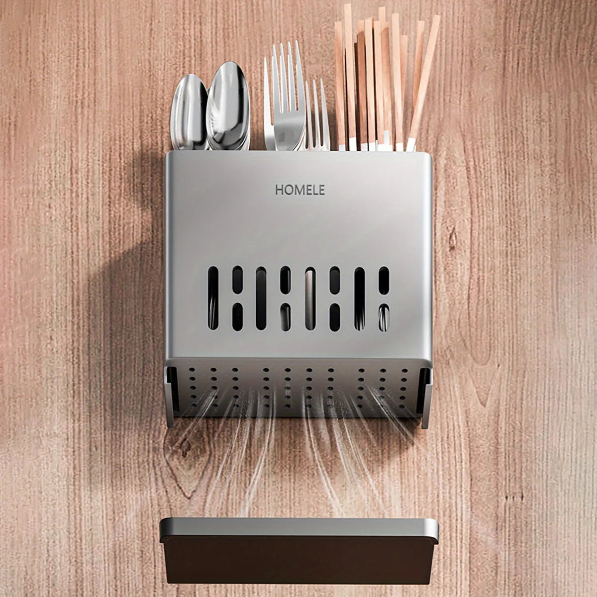 Flatware Organizer with Drain Base – Multifunctional Utensil & Chopsticks Holder | Cartly Kitchen