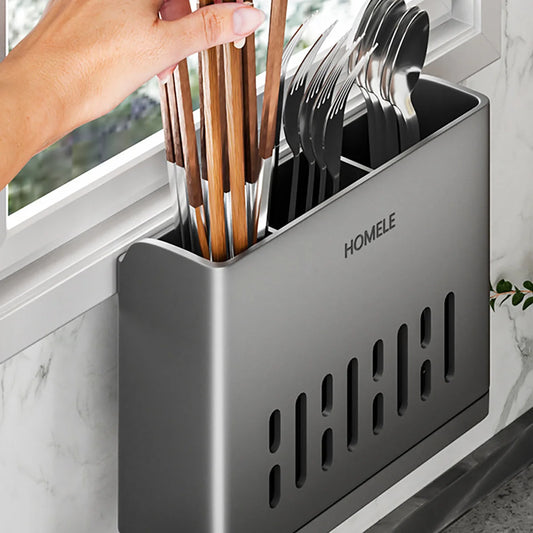 Flatware Organizer with Drain Base – Multifunctional Utensil & Chopsticks Holder | Cartly Kitchen