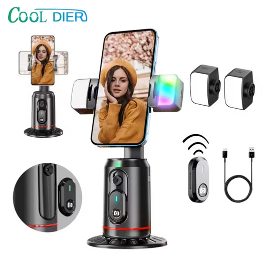 COOL DIER 2025 360° Rotation Gimbal Stabilizer – Selfie Stick & Face Tracking Tripod | Cartly Kitchen