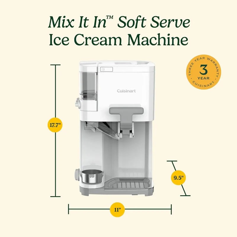Cuisinart Soft Serve Ice Cream Maker – ICE-48, 1.5 Qt Frozen Yogurt & Gelato Machine | Cartly Kitchen
