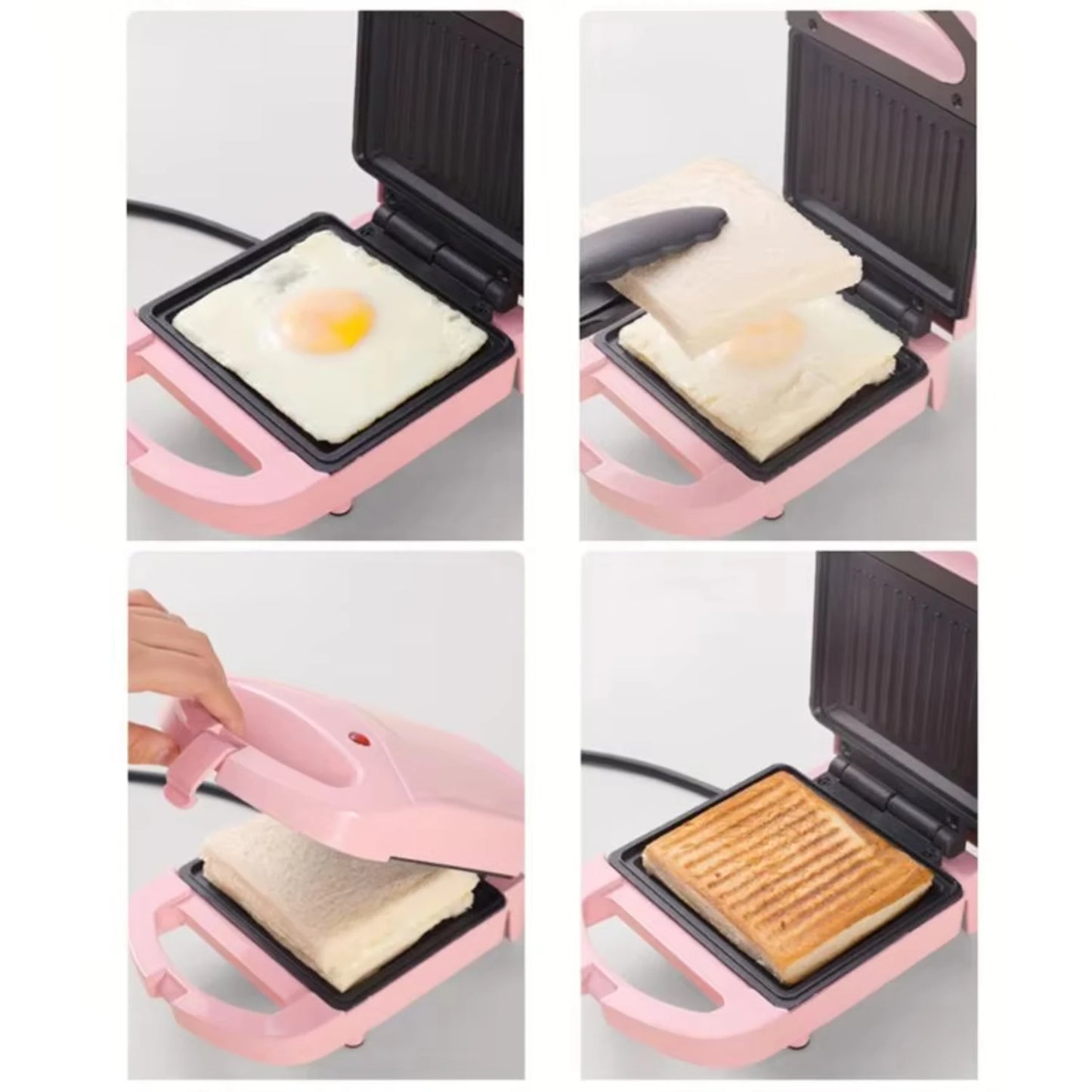 Portable Dual Waffle & Sandwich Maker – Non-Multifunctional Toast & Bread Toaster 220V | Cartly Kitchen