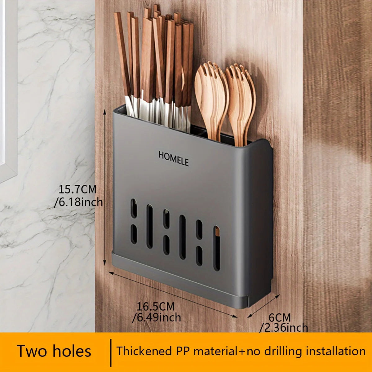 Flatware Organizer with Drain Base – Multifunctional Utensil & Chopsticks Holder | Cartly Kitchen