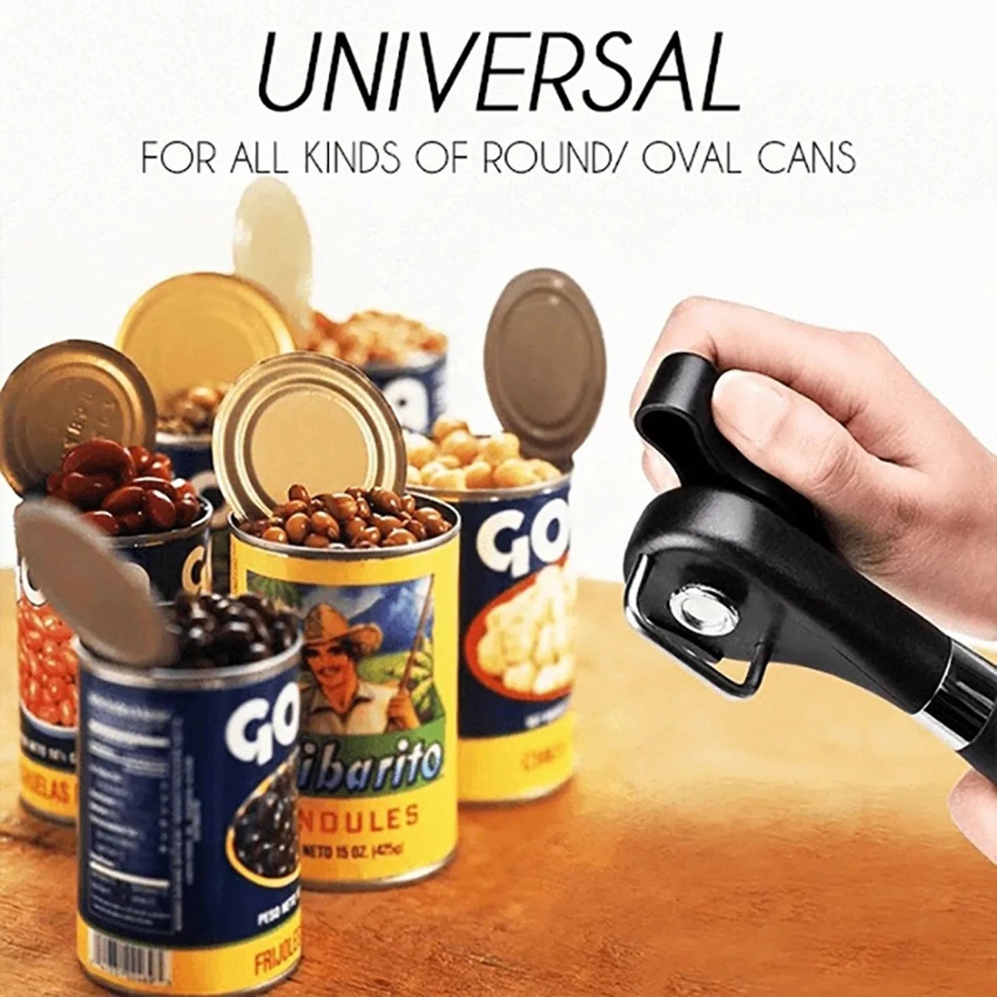 Multifunctional Handheld Stainless Steel Can Opener – Safe Side Cut & Smooth Edge | Cartly Kitchen