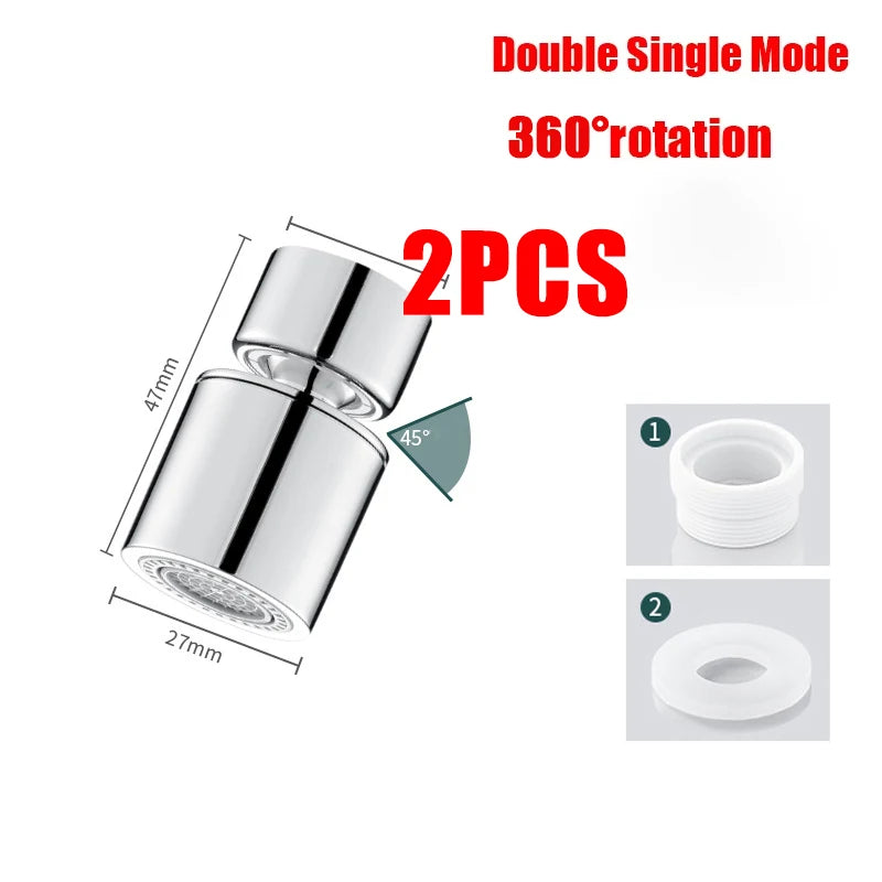 360° Universal Kitchen Faucet Aerator – Anti-Splash Rotatable Tap Nozzle | Cartly Kitchen
