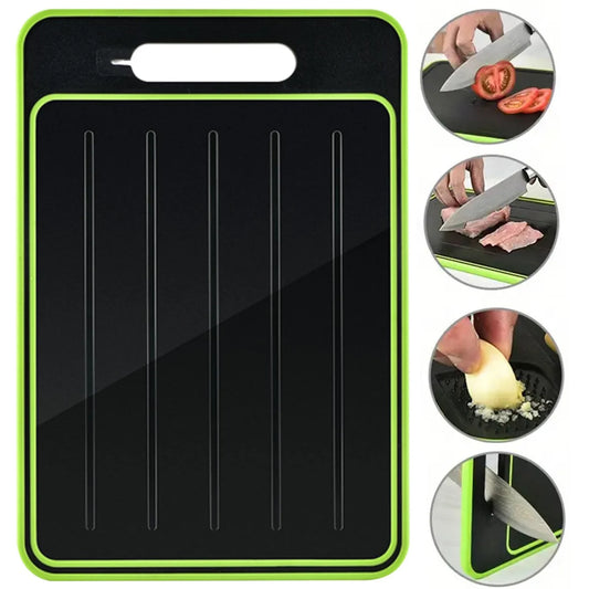 4-in-1 Defrosting & Double-Sided Cutting Board – Efficient Melt & Chopping Tray | Cartly Kitchen