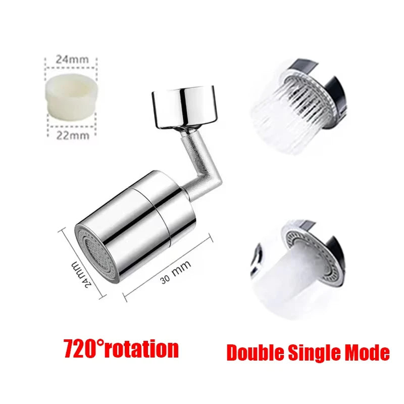 360° Universal Kitchen Faucet Aerator – Anti-Splash Rotatable Tap Nozzle | Cartly Kitchen