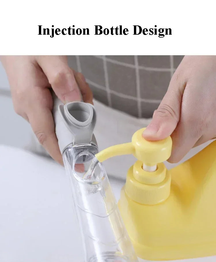 2-in-1 Refillable Kitchen Brush with Soap Dispenser – Long Handle Non-Scratch Scrubber | Cartly Kitchen