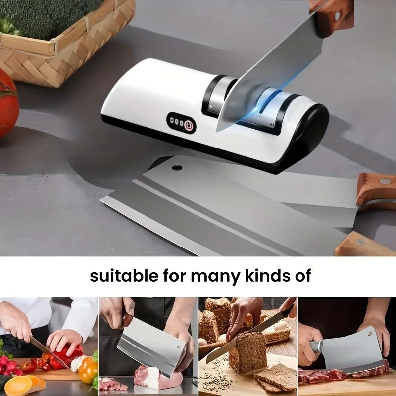 Multifunctional Electric Knife Sharpener – 4-Gear Professional Kitchen Tool | Cartly Kitchen
