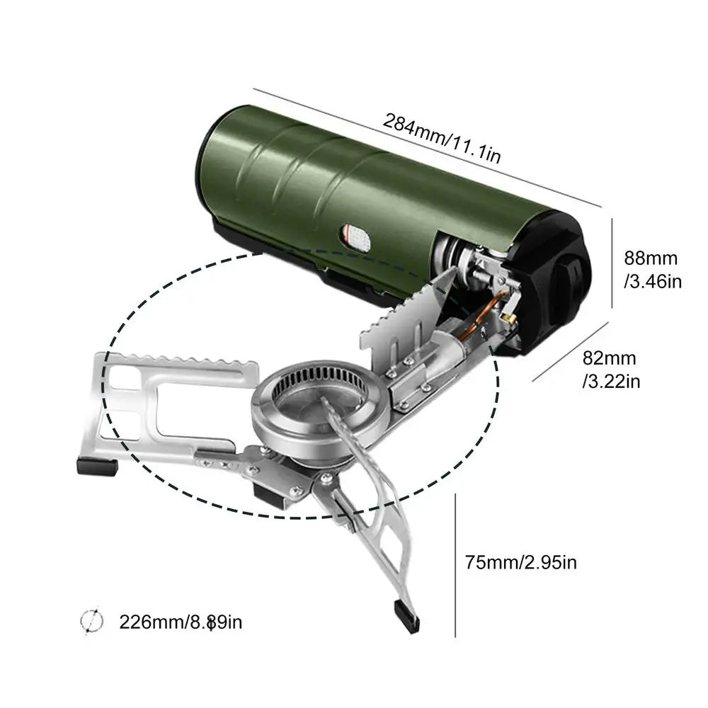 Portable 2600W Metal Camping Stove – Compact Lightweight Outdoor Burner with Storage Bag | Cartly Kitchen