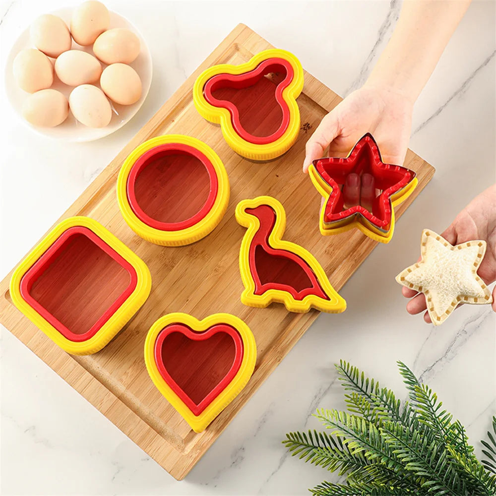 1PCS Geometric Sandwich Cutter & Sealer Set – Food-Grade PP Sandwich Mold for Kids | Cartly Kitchen