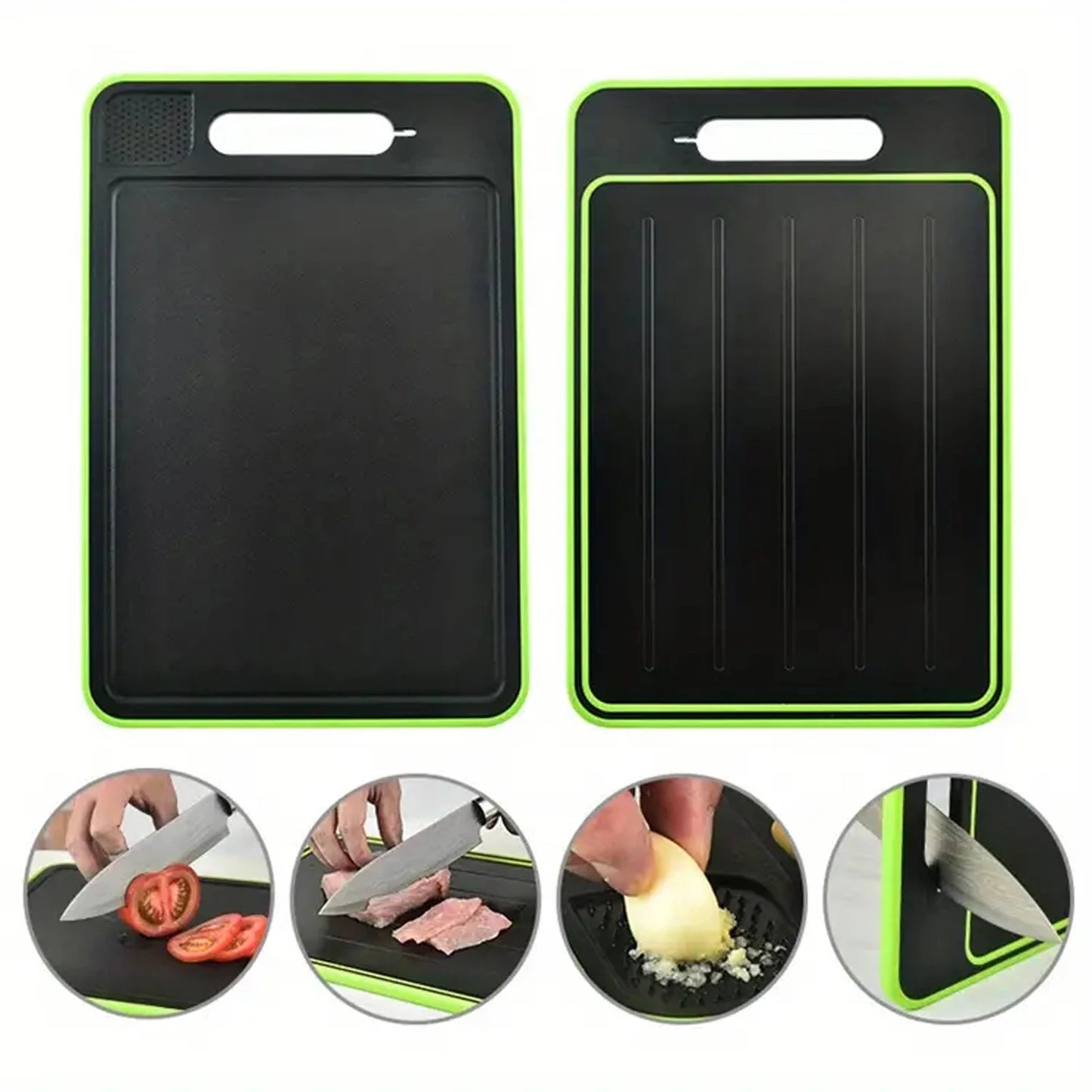 4-in-1 Defrosting & Double-Sided Cutting Board – Efficient Melt & Chopping Tray | Cartly Kitchen