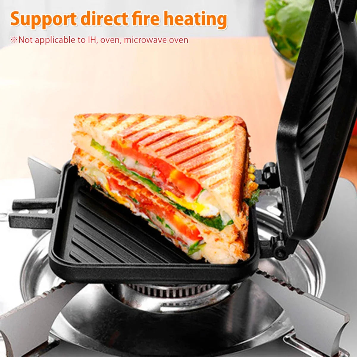 Double-Sided Non-Stick Sandwich Maker – Bread Toast, Waffle & Pancake Grill | Cartly Kitchen