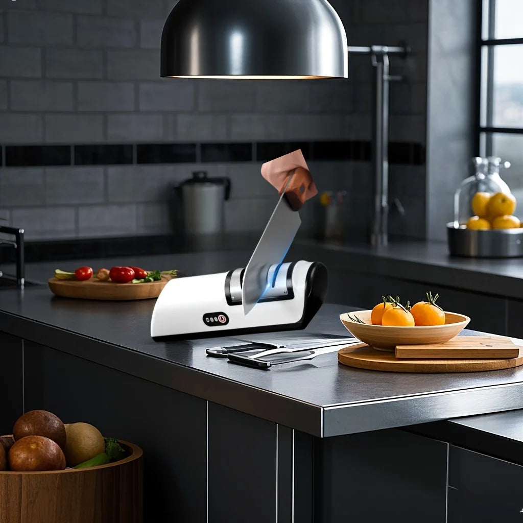 Multifunctional Electric Knife Sharpener – 4-Gear Professional Kitchen Tool | Cartly Kitchen