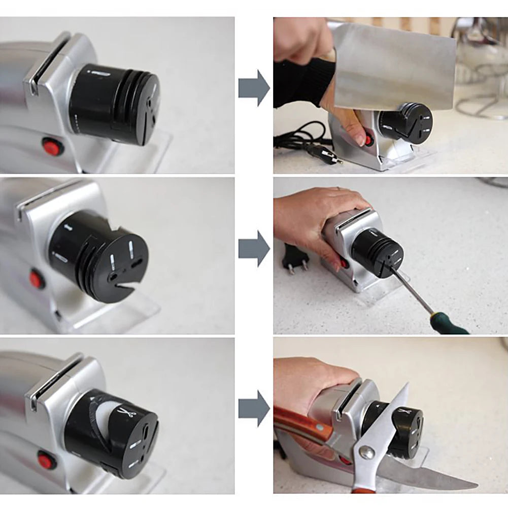 Electric Whetstone Multifunction Knife Grinder – Professional Automatic Sharpener for Straight & Serrated Knives | Cartly Kitchen