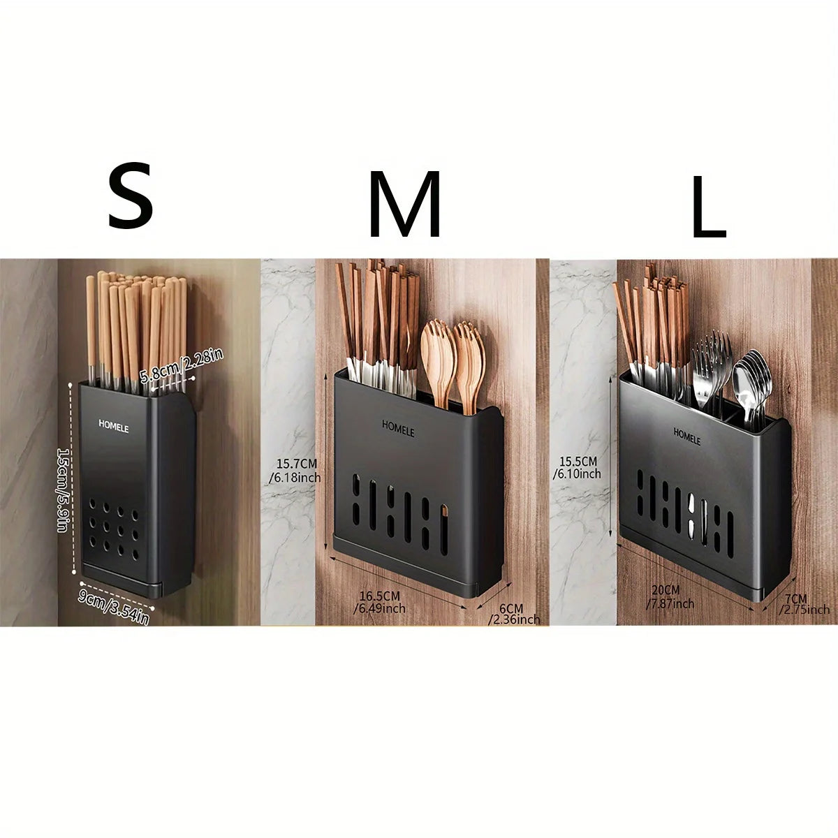 Flatware Organizer with Drain Base – Multifunctional Utensil & Chopsticks Holder | Cartly Kitchen