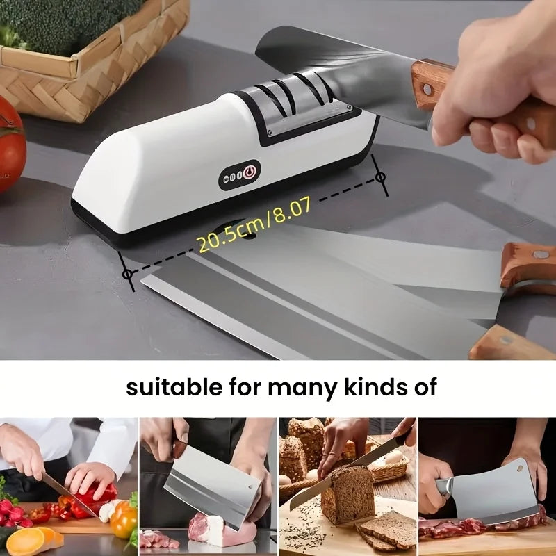 Multifunctional Electric Knife Sharpener – 4-Gear Professional Kitchen Tool | Cartly Kitchen