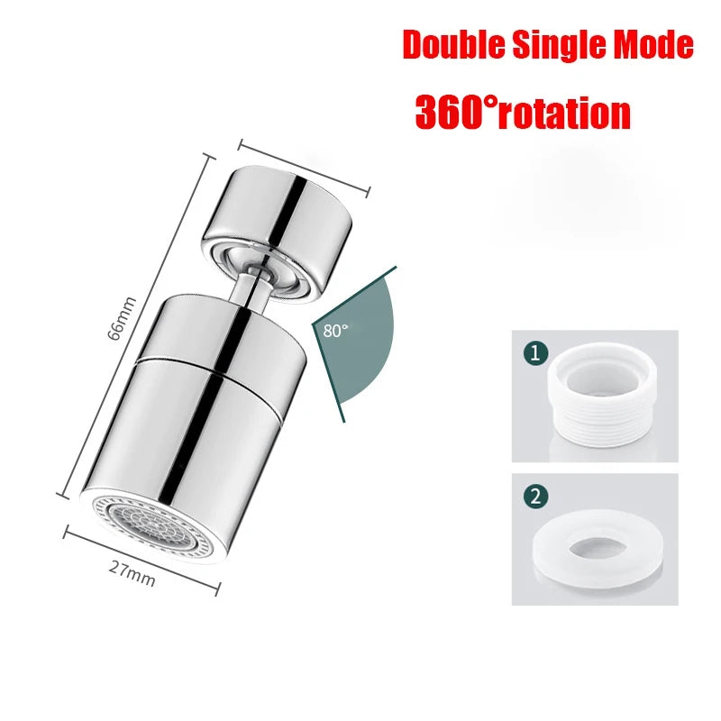 360° Universal Kitchen Faucet Aerator – Anti-Splash Rotatable Tap Nozzle | Cartly Kitchen