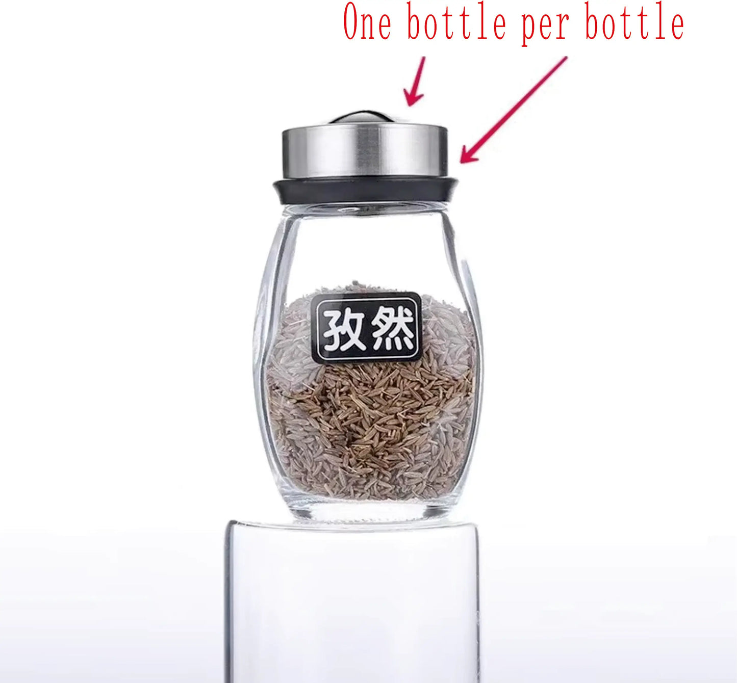 7-Piece Rotating Spice Jar Set – Glass Seasoning Organizer with Rack | Cartly Kitchen