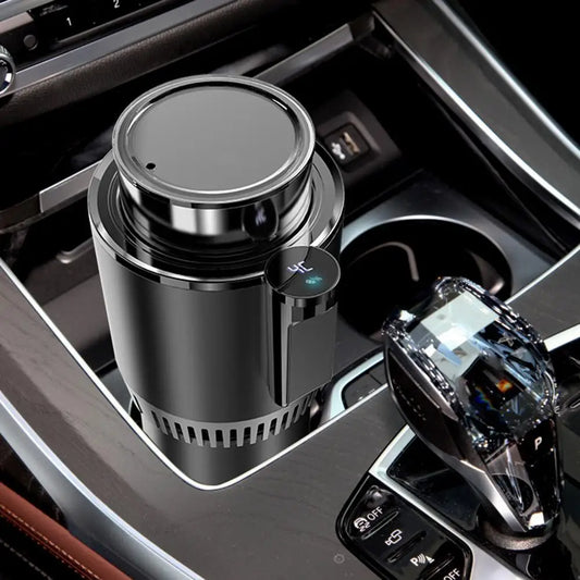 2-in-1 Smart Car Cup Holder – Heating & Cooling Mug Holder with Touch Screen | Cartly Kitchen