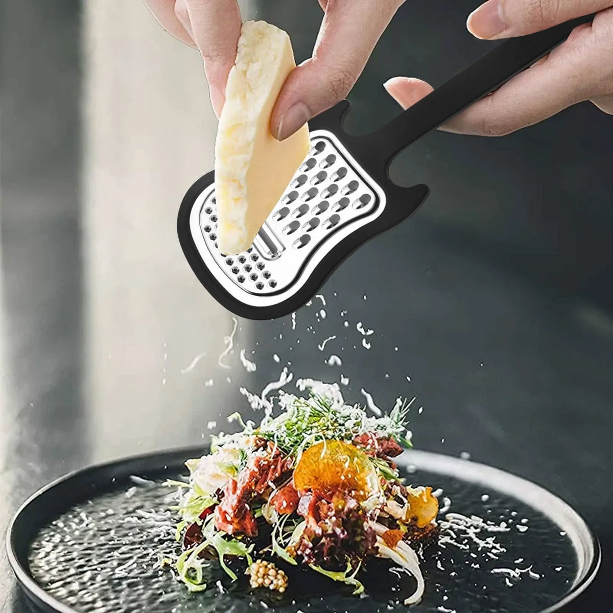 Creative Guitar-Shaped Stainless Steel Fruit & Vegetable Grater – Multifunctional Kitchen Tool | Cartly Kitchen