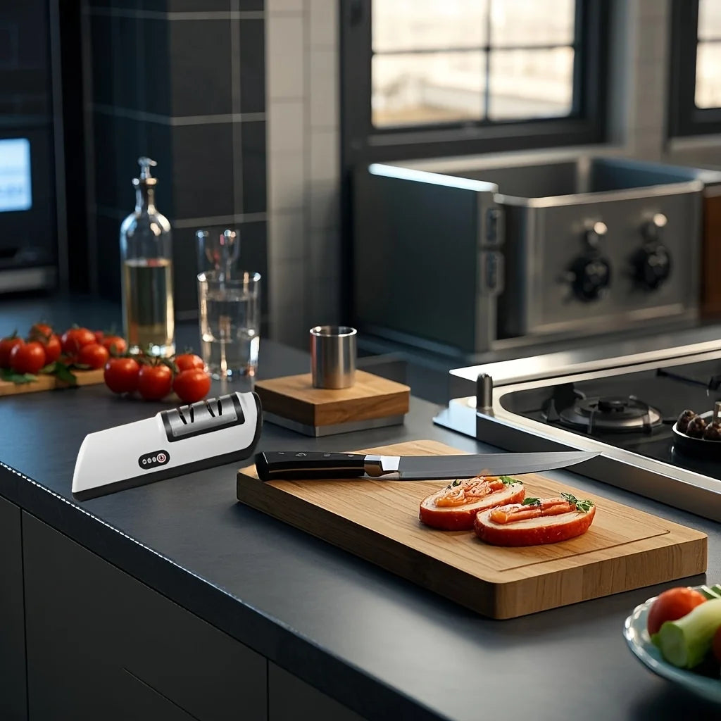 Multifunctional Electric Knife Sharpener – 4-Gear Professional Kitchen Tool | Cartly Kitchen