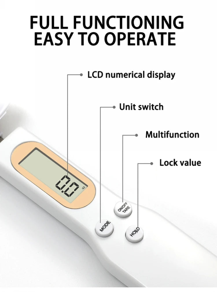Electronic Measuring Spoon Scale – LCD Digital Kitchen Tool for Baking & Coffee | Cartly Kitchen