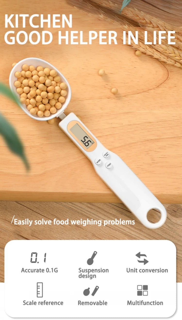 Electronic Measuring Spoon Scale – LCD Digital Kitchen Tool for Baking & Coffee | Cartly Kitchen