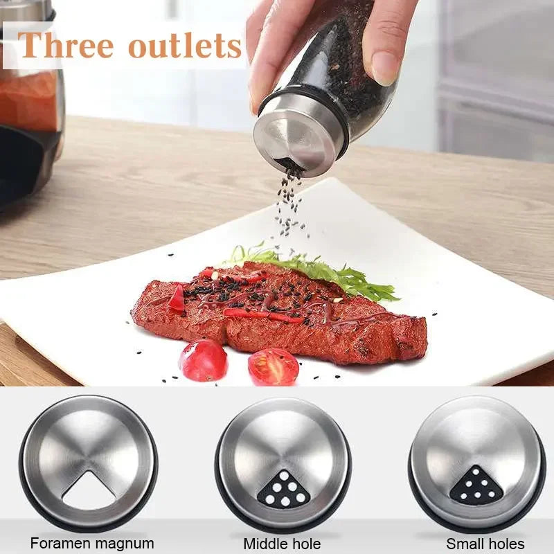 7-Piece Rotating Spice Jar Set – Glass Seasoning Organizer with Rack | Cartly Kitchen