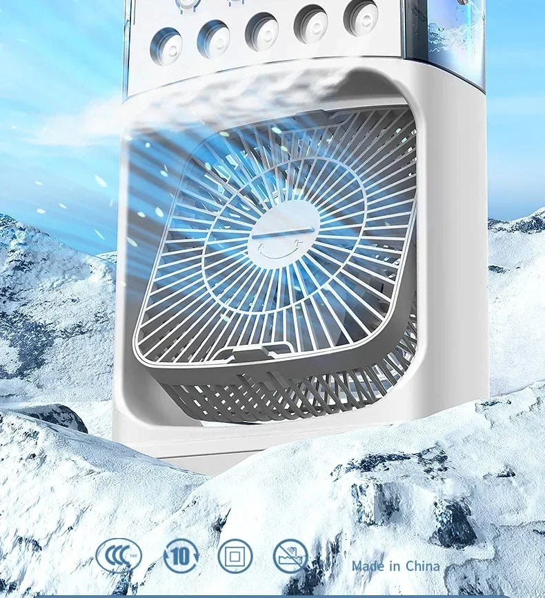 3-in-1 Portable Air Cooler Fan with LED Night Light & Humidifier | Cartly Kitchen