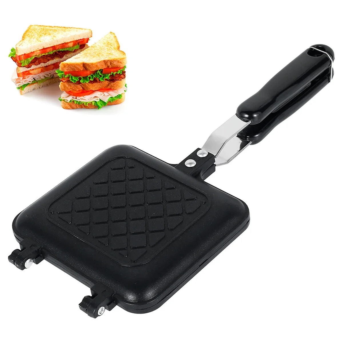 Double-Sided Non-Stick Sandwich Maker – Bread Toast, Waffle & Pancake Grill | Cartly Kitchen