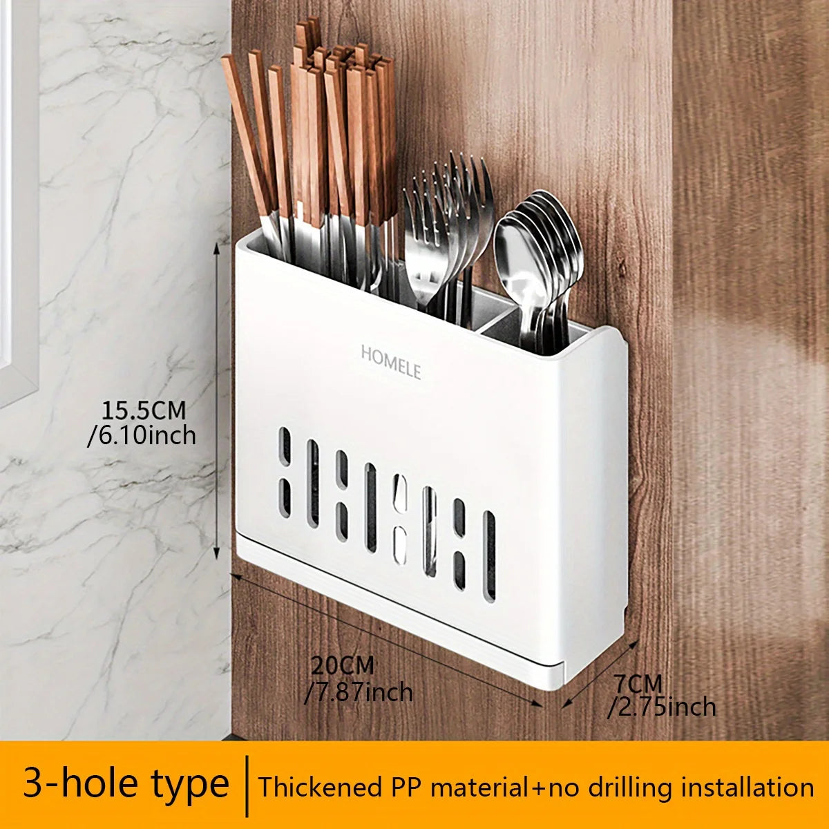 Flatware Organizer with Drain Base – Multifunctional Utensil & Chopsticks Holder | Cartly Kitchen