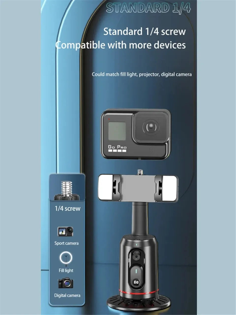 COOL DIER 2025 360° Rotation Gimbal Stabilizer – Selfie Stick & Face Tracking Tripod | Cartly Kitchen