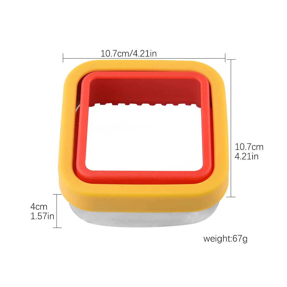 1PCS Geometric Sandwich Cutter & Sealer Set – Food-Grade PP Sandwich Mold for Kids | Cartly Kitchen