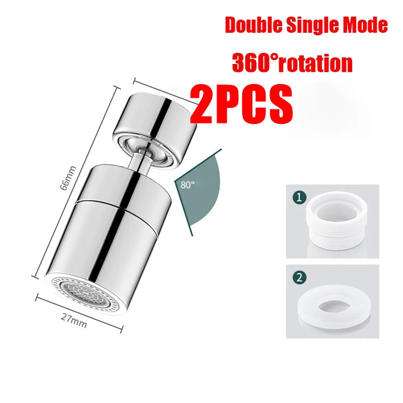 360° Universal Kitchen Faucet Aerator – Anti-Splash Rotatable Tap Nozzle | Cartly Kitchen